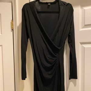 Black Banana Republic Faux Wrap Dress